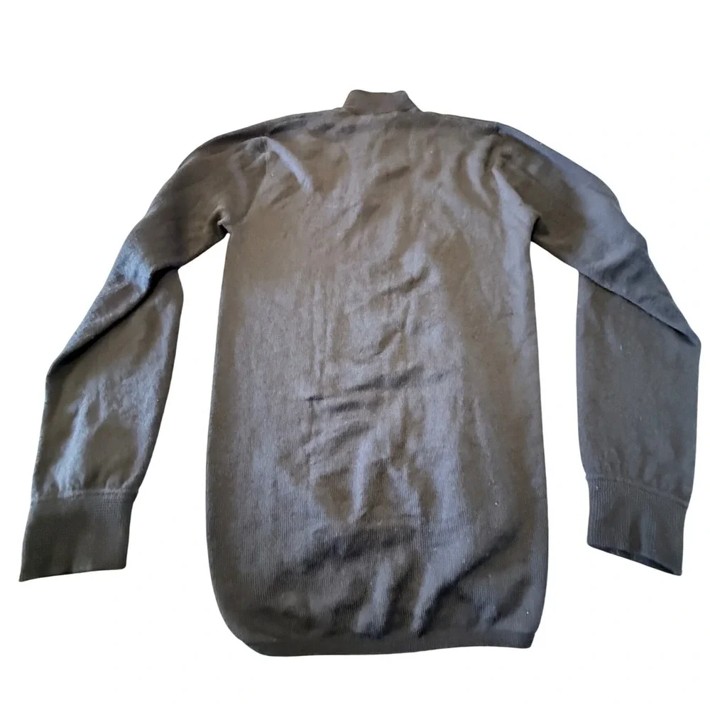 Woolpower 200 Merino Wool Quarter Zip Base Layer Top Black Large Sweden Made